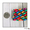 Large Colorful Cuff Beaded Stretch Bracelet (Bright Multicolor)