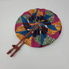African Hand Fan , Ankara Wicker Fan, African Wall Decor, Hand Woven African Print Hand Fan, Tribal Straw Fan, African Wall Hanging