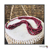 Maggie Cranberry Colored Handmade Beaded Multi Strand Necklace Set with Hoop Earrings