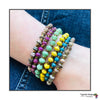Kyendi Stackable Beaded Stretch Bracelets  (Set of 6 - Fashion Colors)