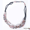 Rose-Marie Handmade Beaded Multi Strand Necklace in Pink and Coral Colors