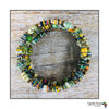Colorful Cuff Beaded Memory Wire Bracelet (Green Multicolor)