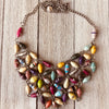 Grace Handmade Intricate Beaded Bib Design and Earrings Set (Mixed Colors)