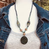 Nzuri Handmade Beaded Colorful Bohochic Necklace with Pendant (4 color choices in pastels)