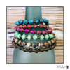 Kyendi Stackable Beaded Stretch Bracelets  (Set of 6 - Trendy Colors)