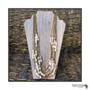 Namirembe Handmade Beaded Multi Strand Necklace with Bling (Gold with Cream or White)