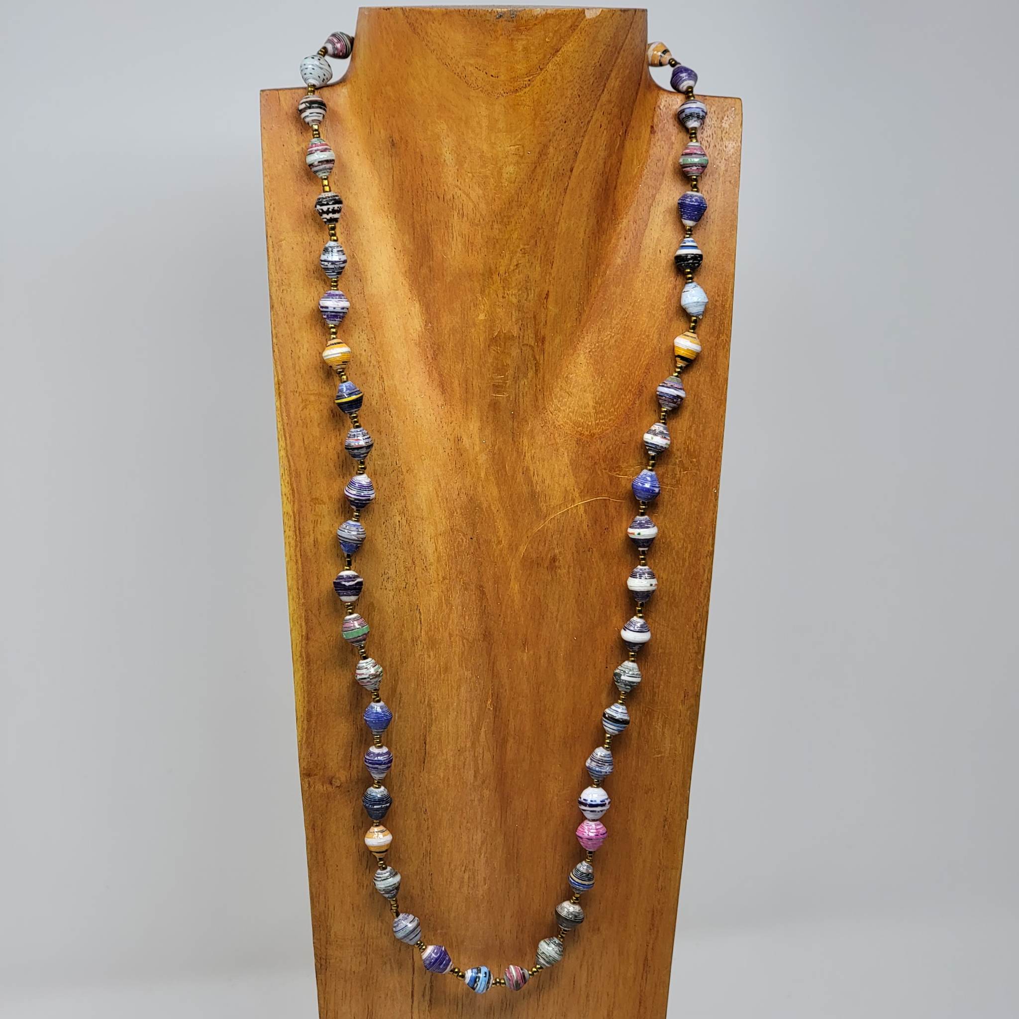 Afiya 1 Handmade Beaded Multi Strand Necklace (Beads with Words & Gree