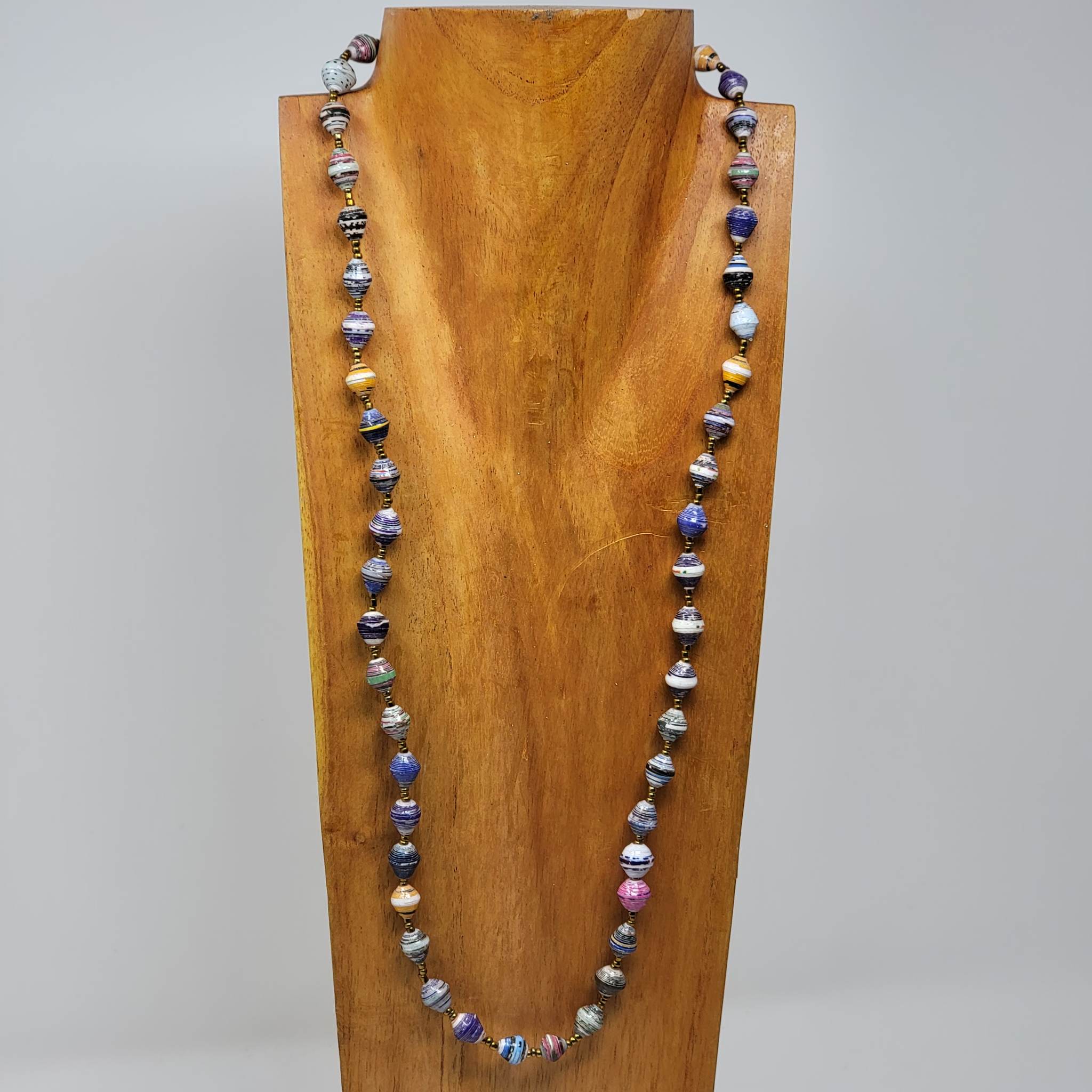 Kampala Boho Chic Long Necklace Handmade Beaded Multi Strand |Fair
