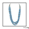 Bulule Stunning Handmade Beaded Multi Strand Necklace in Lots of Blue Colors