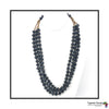 Kiddugavu Handmade Beaded Multistrand Necklace  (Black, 3 strands)