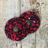 Large Round Ankara Kitangala Earrings (Multicolor - Red and Black)