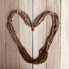 Unique Signature Handmade Beaded Multi Strand Necklace (Multi Color)