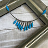 Banda Darling Handmade Monochromatic Beaded Bib Design with Silver Chain (Blue)