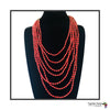 Lucy Handmade Beaded Layered Multi Strand Signature Necklace (Available in 7 Colors)