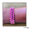Kyendi Stackable Beaded Stretch Bracelets (Purple)