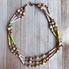 Afiya 2 Handmade Beaded Multi Strand Necklace (Beads with Words & Pastel Accent Beads)