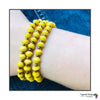 Kyendi Stackable Beaded Stretch Bracelets (Yellow)