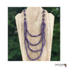 Doreen Darling Layered Handmade Beaded Necklace in Pretty Purple